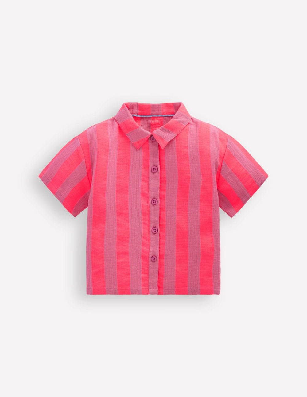 Short Sleeve Relaxed Shirt-Formica Pink Stripe / Boden Online
