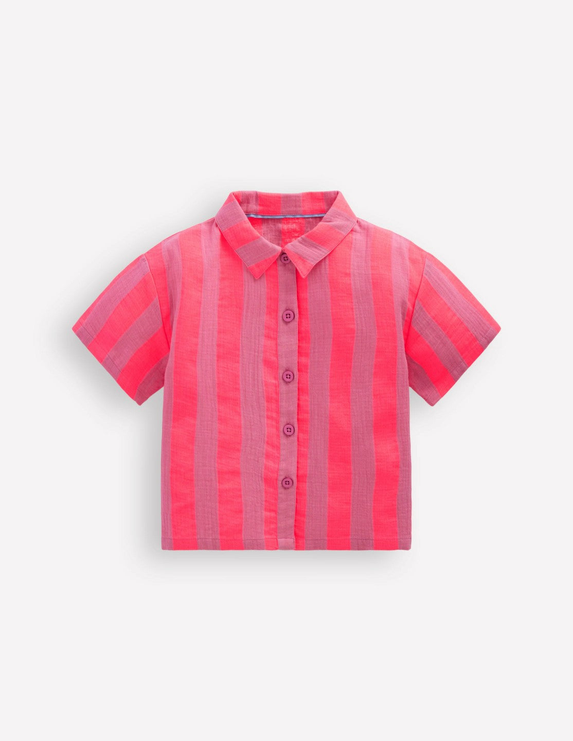 Short Sleeve Relaxed Shirt-Formica Pink Stripe / Boden Online