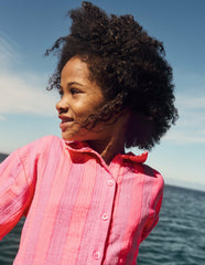Short Sleeve Relaxed Shirt-Formica Pink Stripe / Boden Online