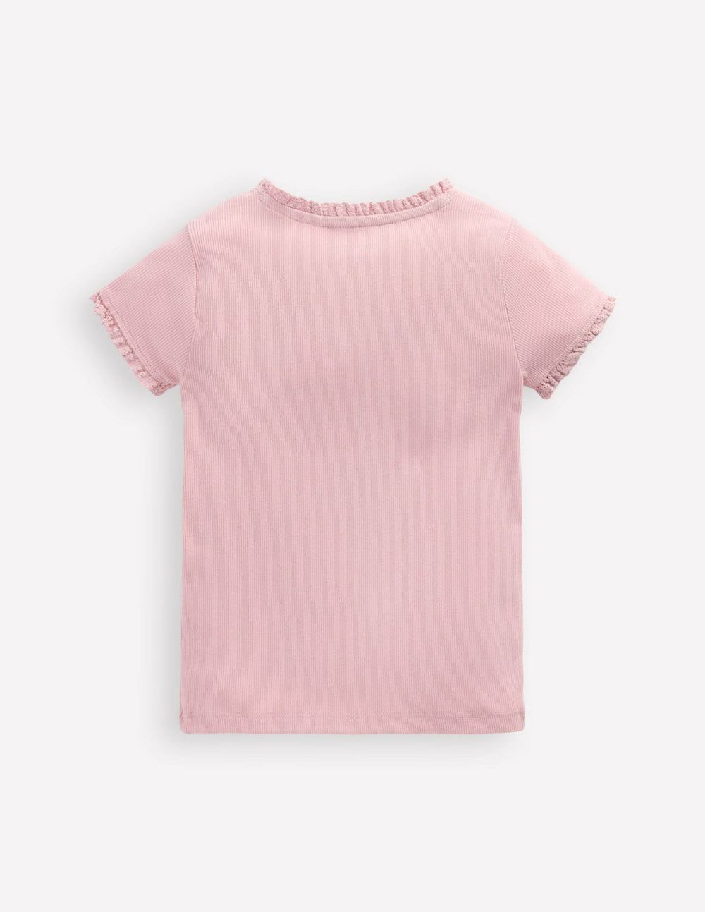Short Sleeve Ribbed T-shirt-French Pink / Boden Outlet