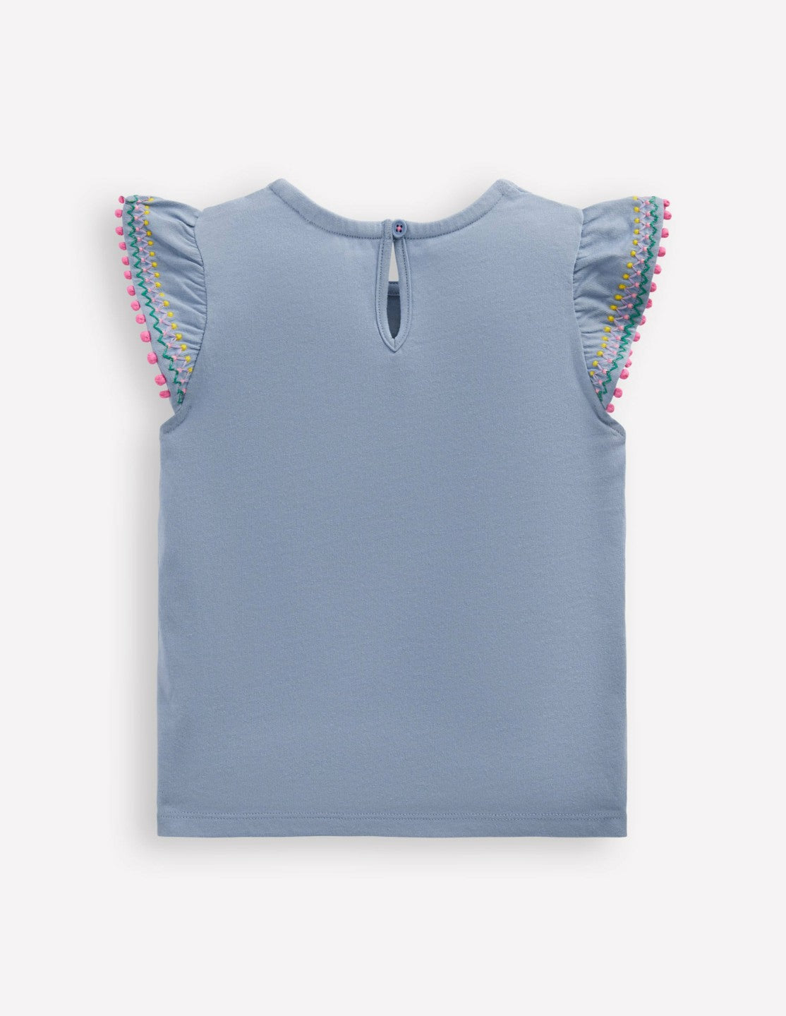 Flutter Sleeve Trim Top-Salt blue / Boden Discount
