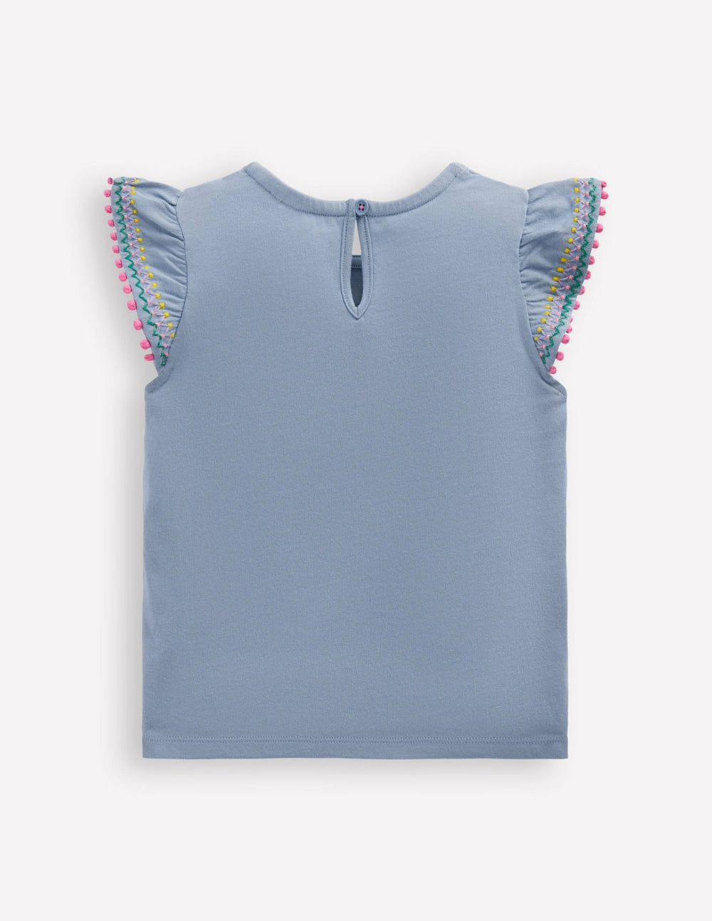 Flutter Sleeve Trim Top-Salt blue / Boden Discount