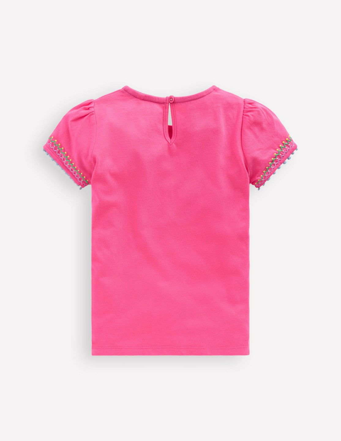 Puff Sleeve T-shirt-Flamingo Pink / Boden On sale