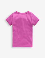 Short Sleeve Ribbed T-shirt-Purple / Boden us