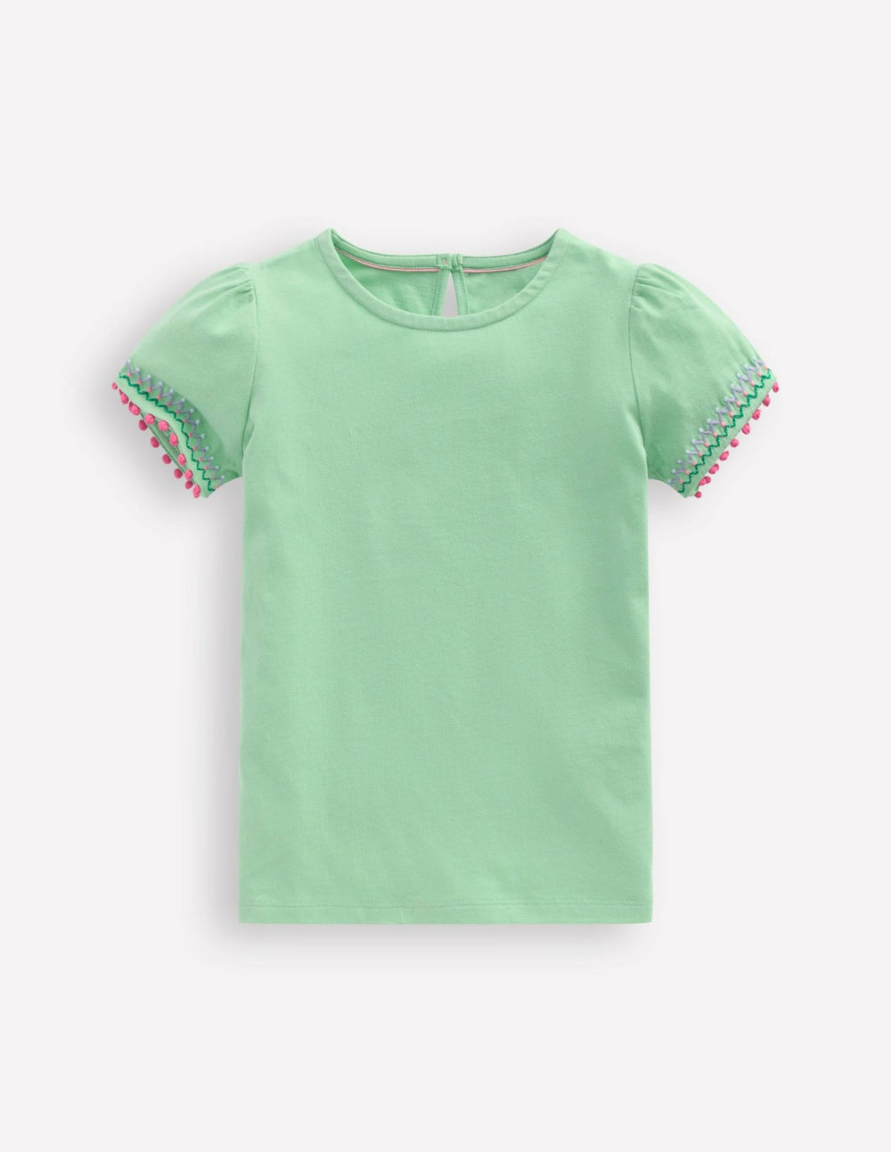 Puff Sleeve T-shirt-Pistachio Green / Boden