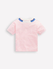 Relaxed Applique T-shirt-Formica Pink/ Ivory Headphones / Boden Outlet