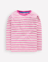 Relaxed Breton-Tickled Pink/Ivory / Boden On sale