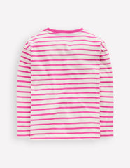 Relaxed Breton-Tickled Pink/Ivory / Boden On sale