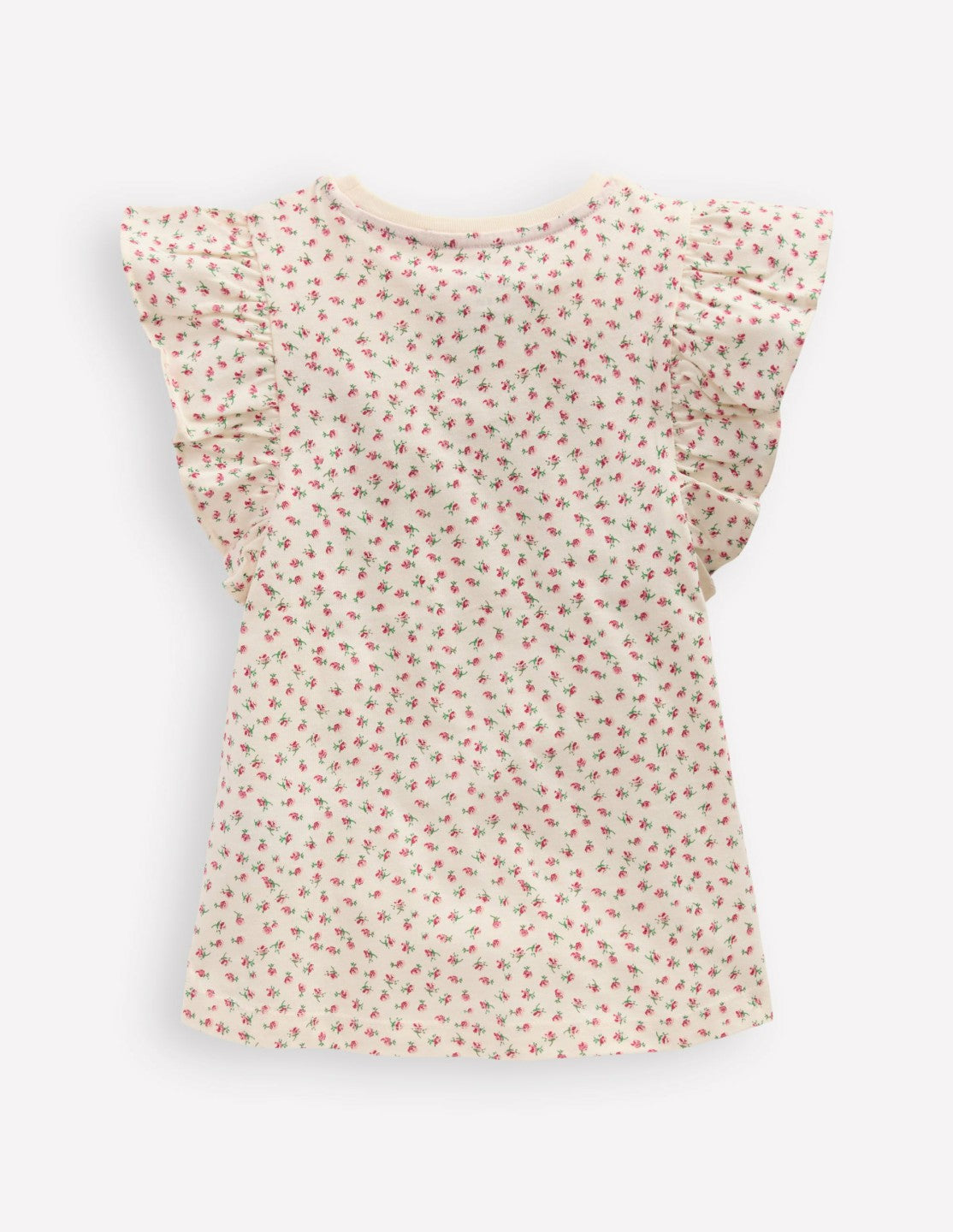 Frill Sleeve Printed Top-Pink Spaced Ditsy / Boden us