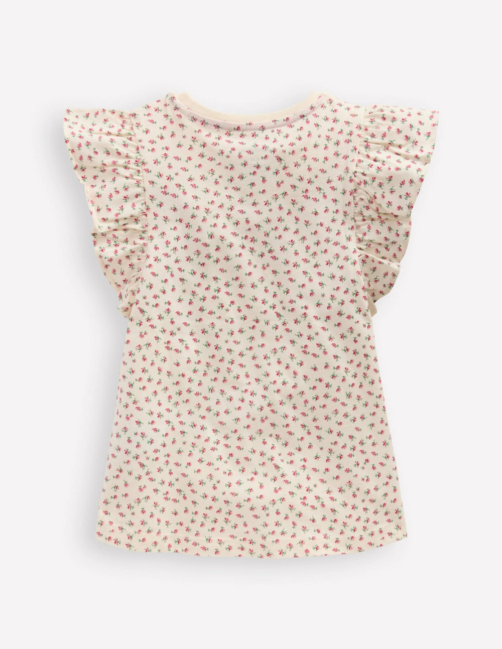 Frill Sleeve Printed Top-Pink Spaced Ditsy / Boden us