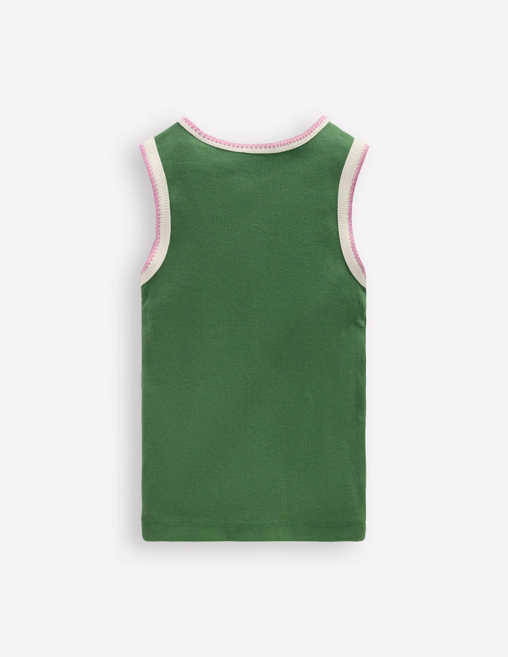 Crochet Trim Ribbed Vest-Willow Green / Boden Sale