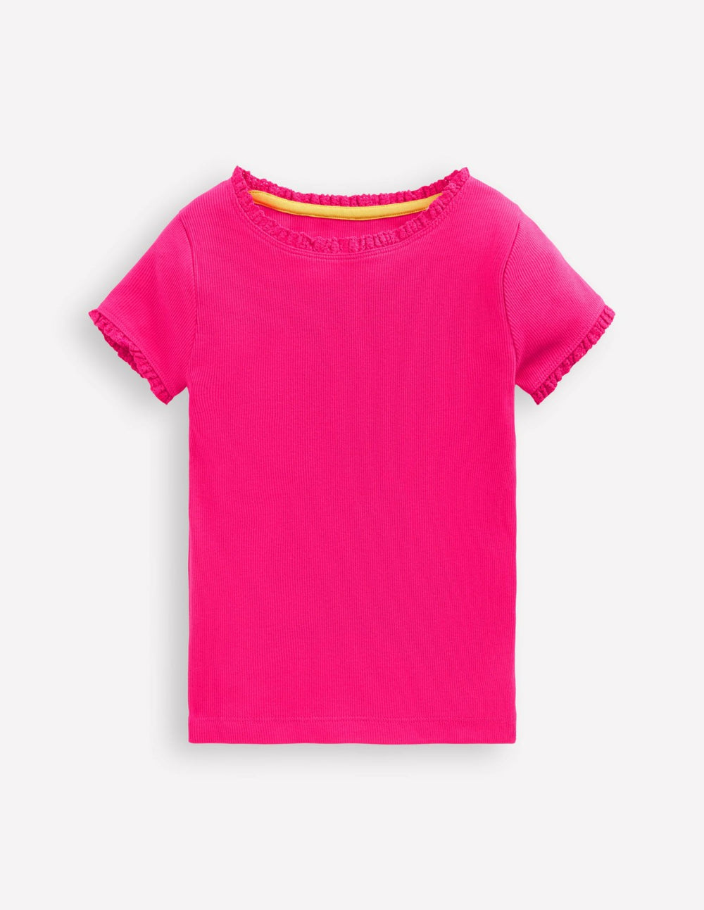 Short Sleeve Ribbed T-shirt-Pink Peony / Boden Online