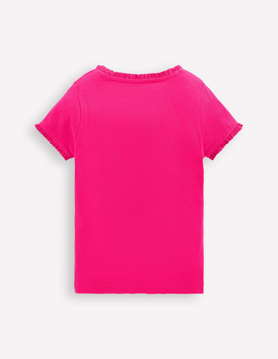 Short Sleeve Ribbed T-shirt-Pink Peony / Boden Online