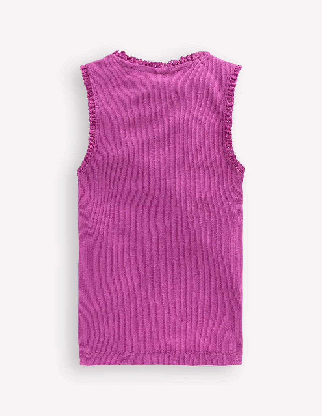 Ribbed Lace Trim Tank-Purple / Boden Outlet