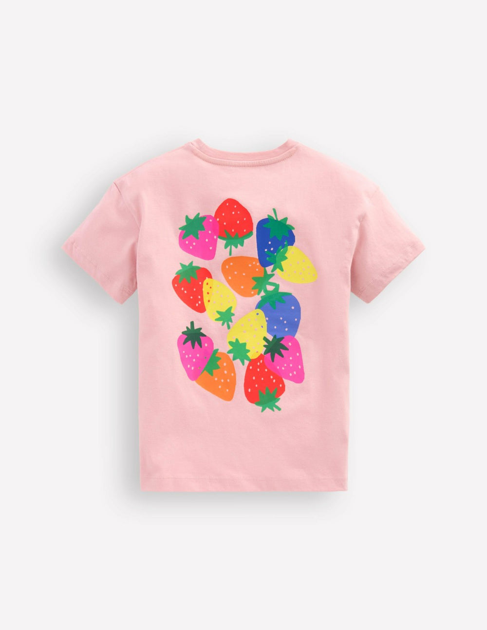 Short Sleeve Printed T-Shirt-Pink Strawberries / Boden On sale