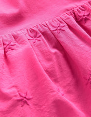 Fabric Mix Broderie Top-Carmine Rose / Boden Sale