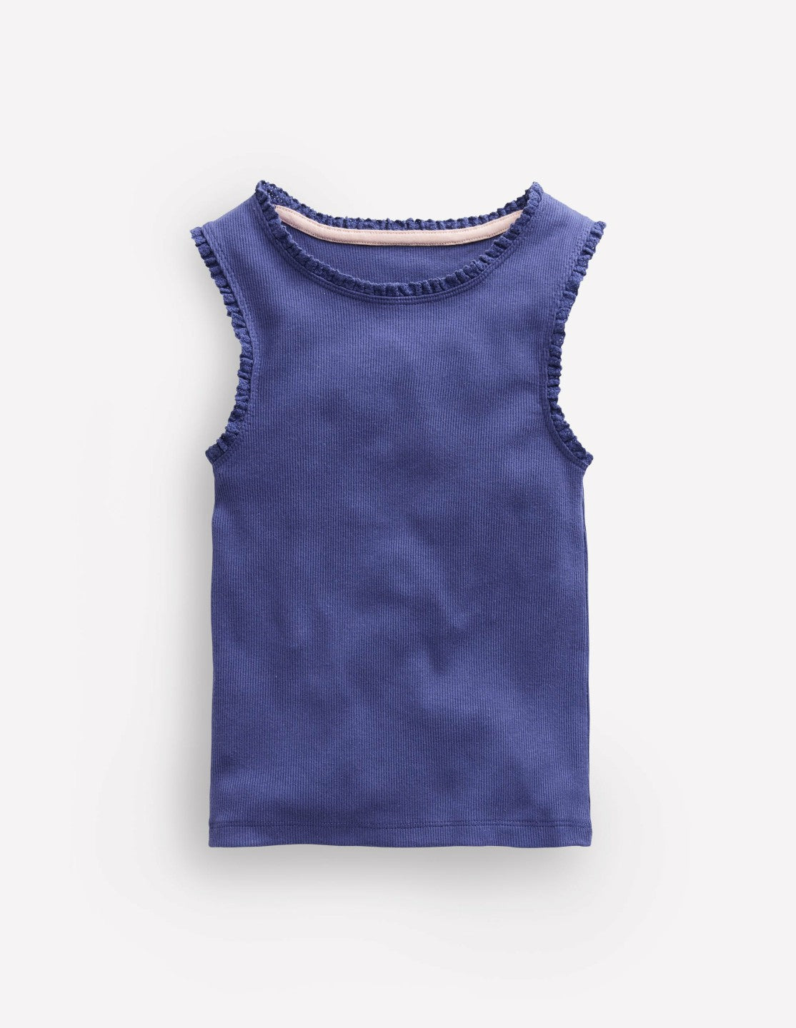 Ribbed Lace Trim Tank-Starboard / Boden Online