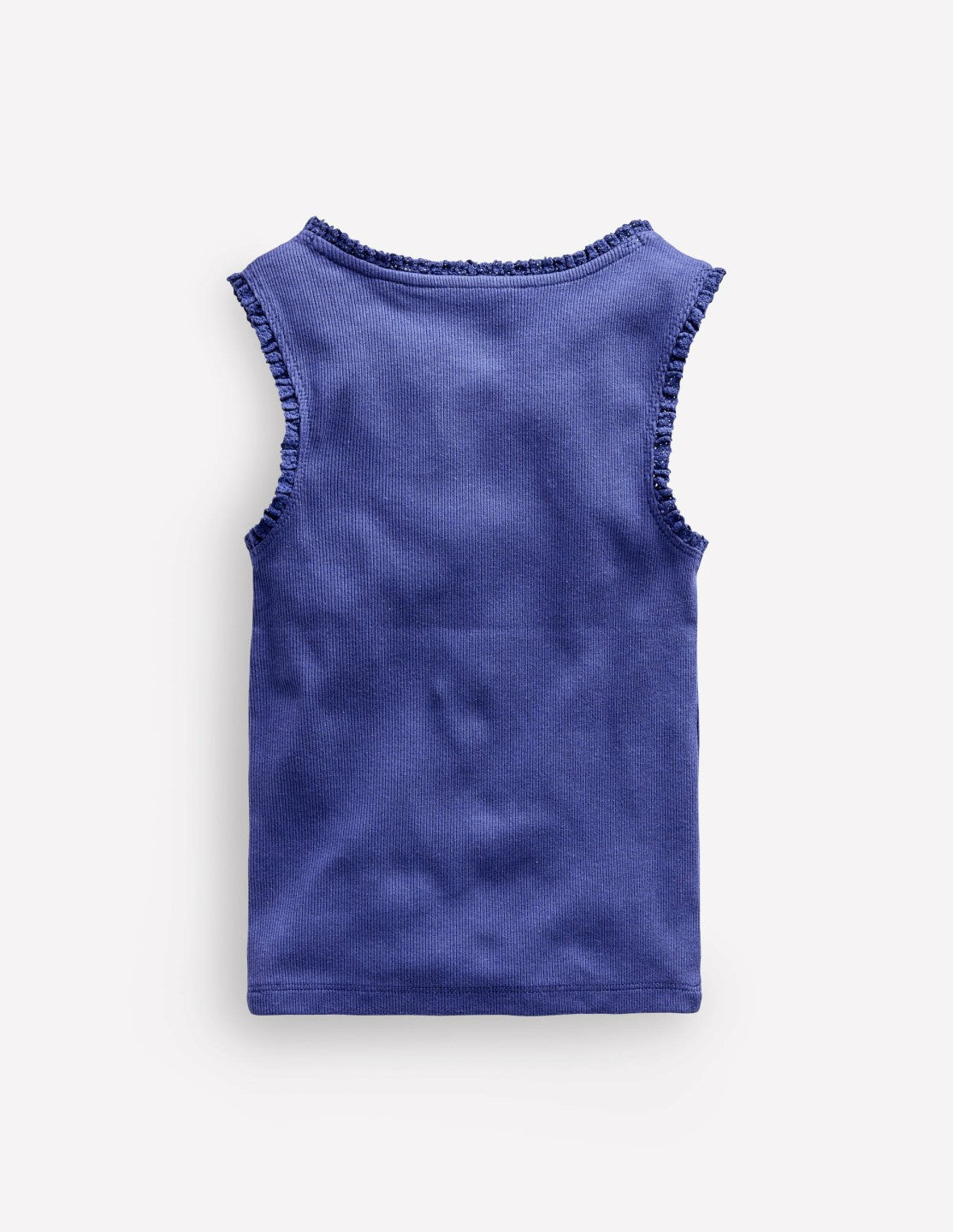 Ribbed Lace Trim Tank-Starboard / Boden Online