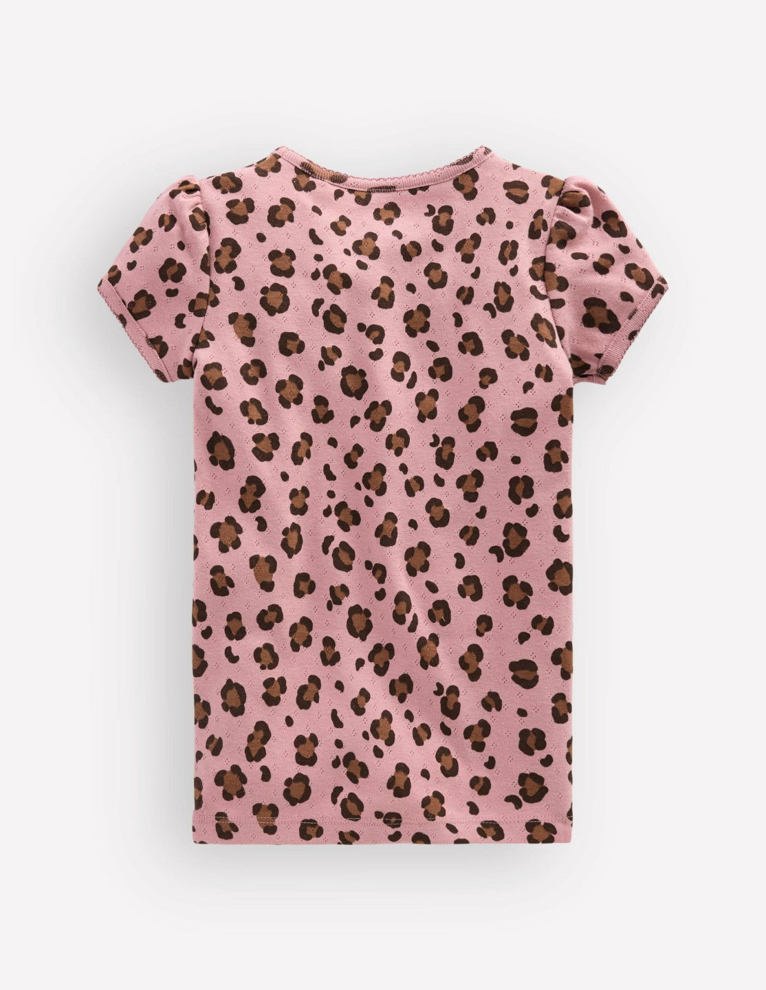 Short Sleeve Pointelle Top-Vintage Pink Leopard / Boden Discount