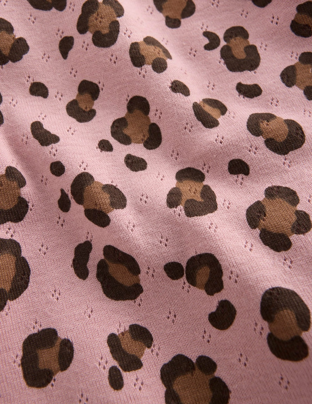 Short Sleeve Pointelle Top-Vintage Pink Leopard / Boden Discount
