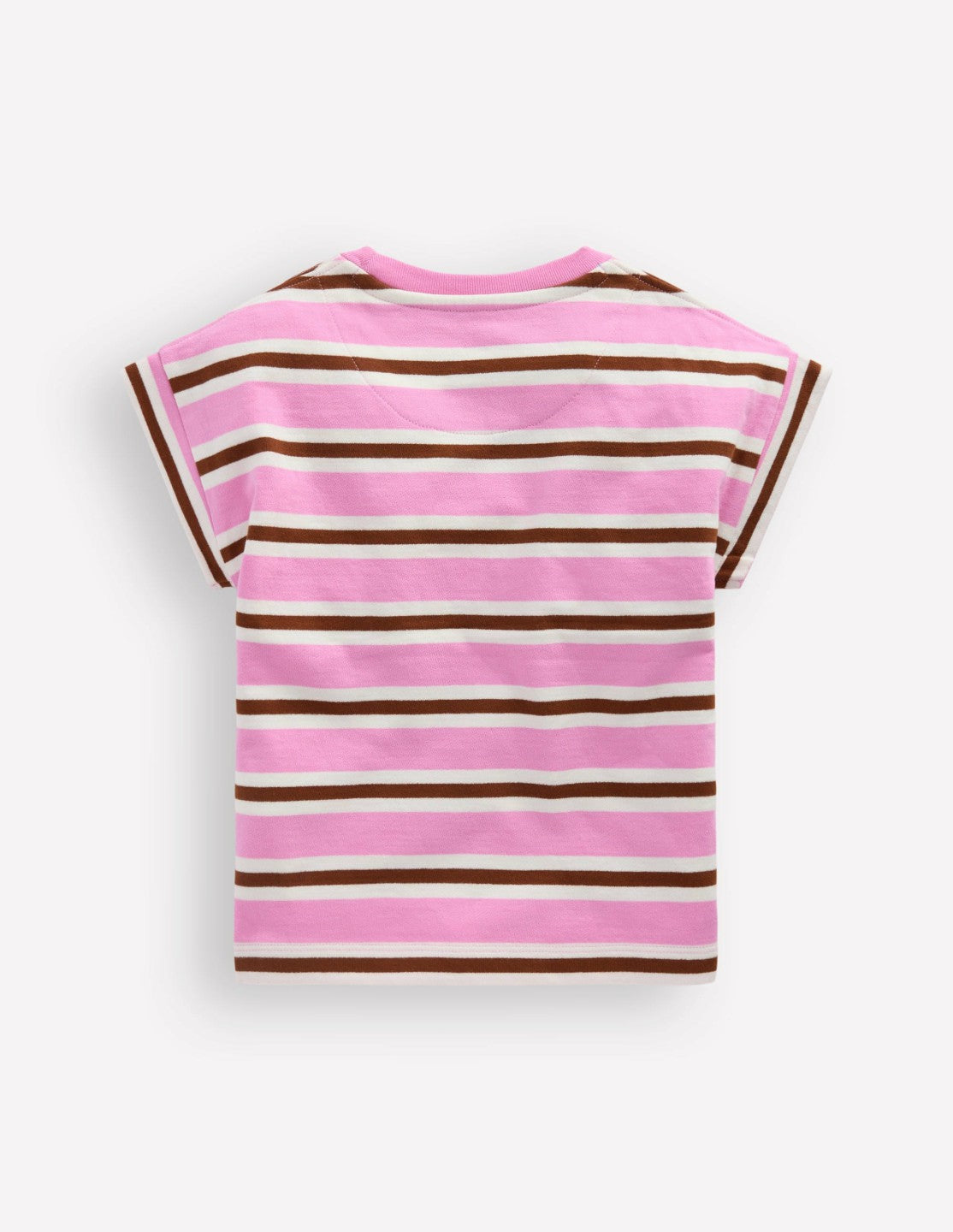Short Sleeve Sweat Top-Water Lilly Pink/ Russet / Boden us