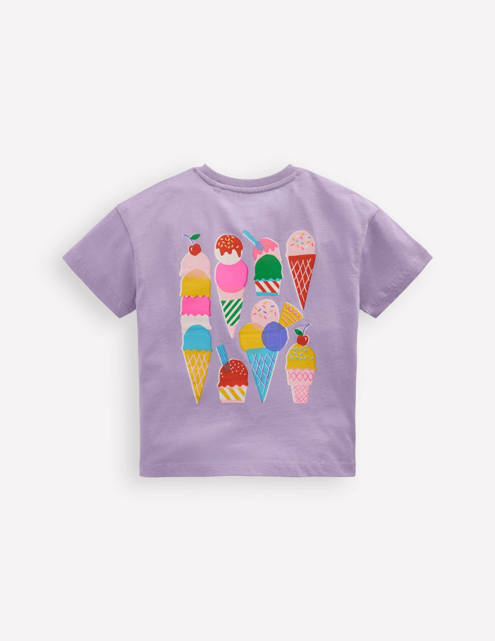 Short Sleeve Printed T-Shirt-Purple Ice Creams / Boden Sale