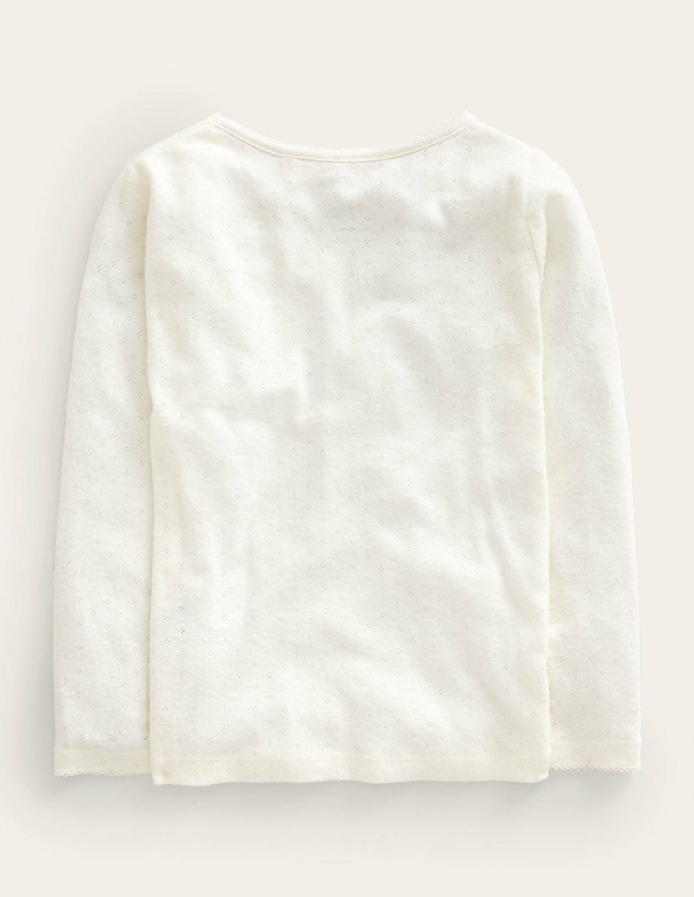 Long Sleeve Pointelle Top-Soft Ivory / Boden On sale