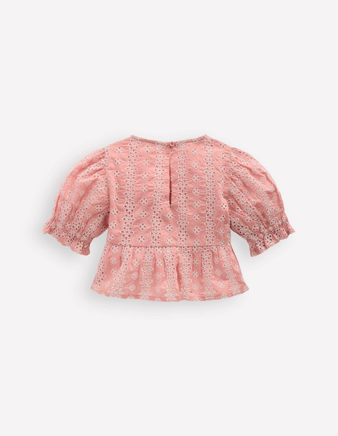 Peplum Woven Top-Almond Pink Broderie / Boden Sale