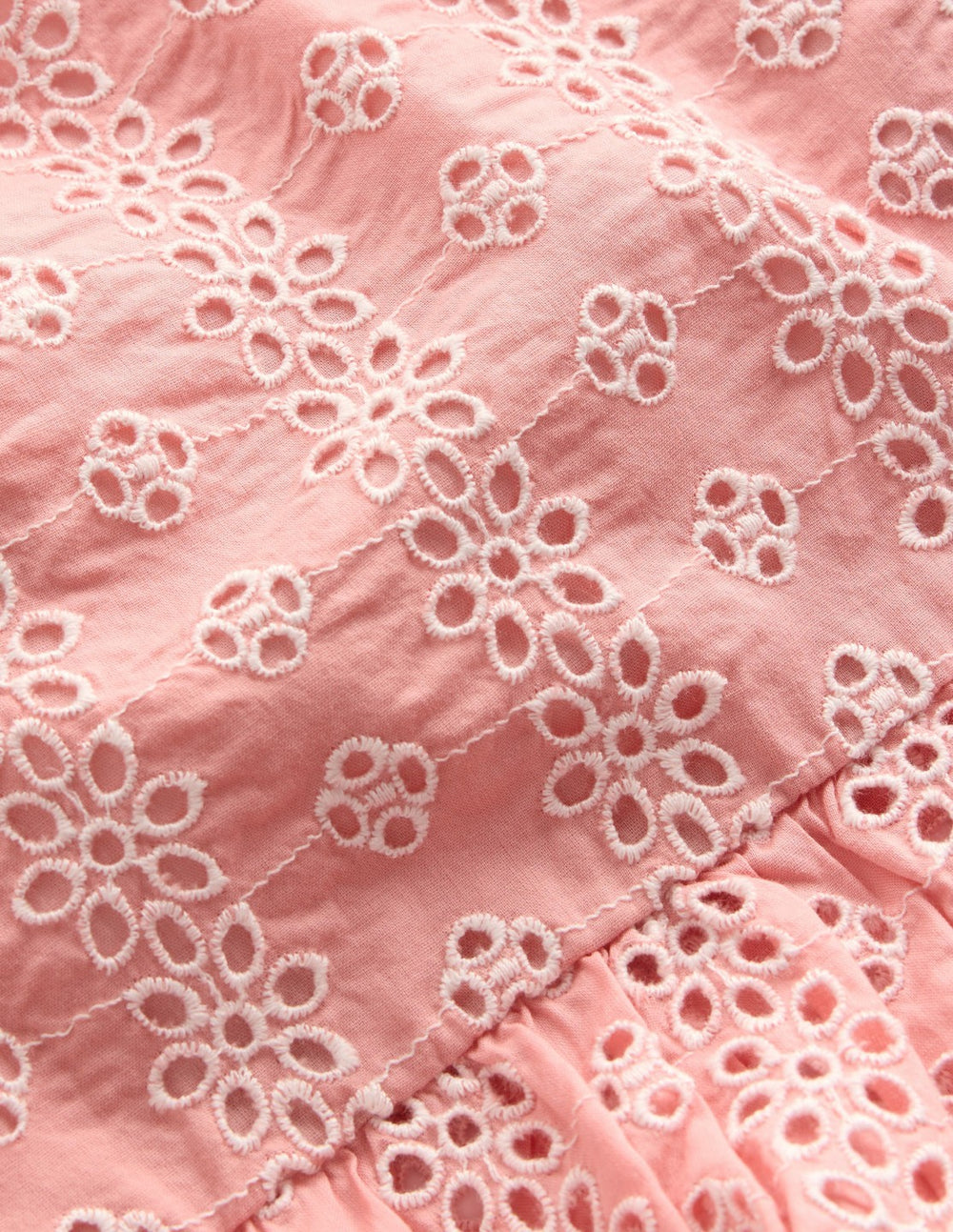 Peplum Woven Top-Almond Pink Broderie / Boden Sale