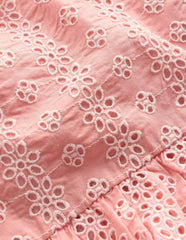 Peplum Woven Top-Almond Pink Broderie / Boden Sale