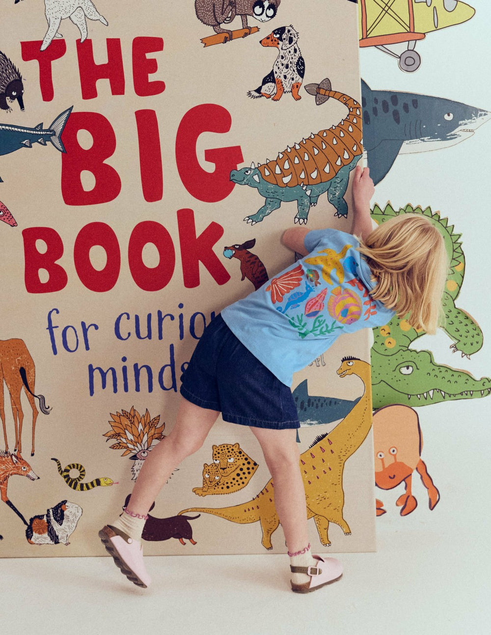 Short Sleeve Printed T-Shirt-Blue Sealife / Boden On sale