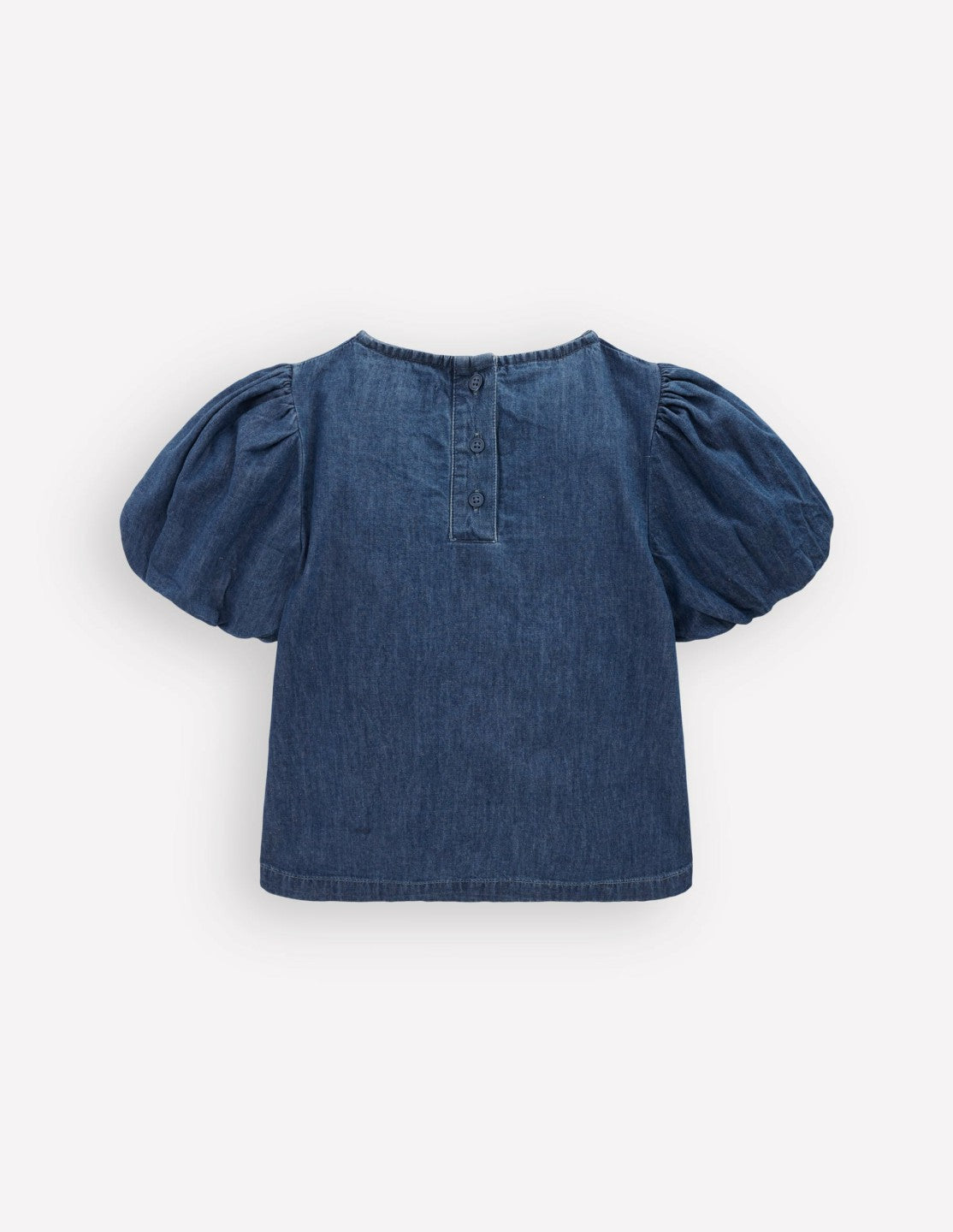 Bow Front Woven Top-Chambray / Boden