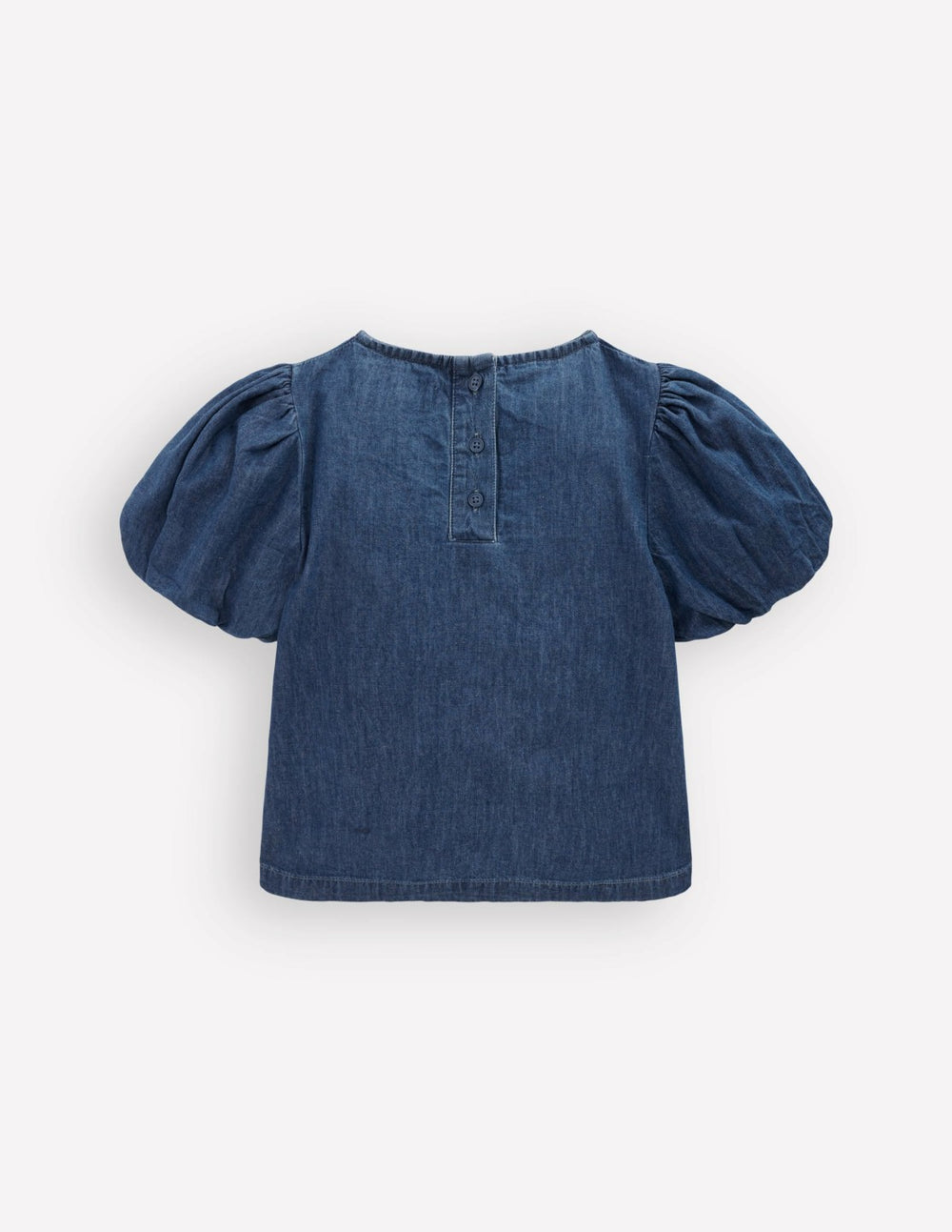Bow Front Woven Top-Chambray / Boden