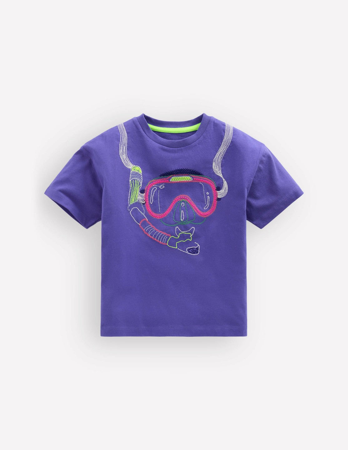 Relaxed Applique T-shirt-Wisteria Blue Snorkel / Boden Sale