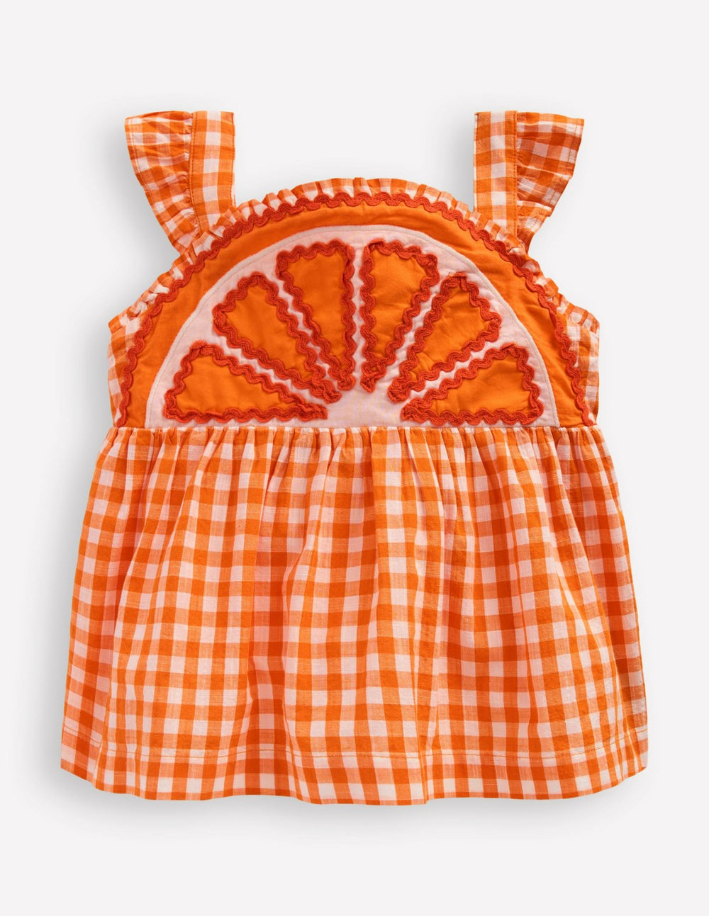 Novelty Strappy Top-Orange and Ivory Gingham / Boden On sale