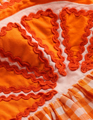 Novelty Strappy Top-Orange and Ivory Gingham / Boden On sale
