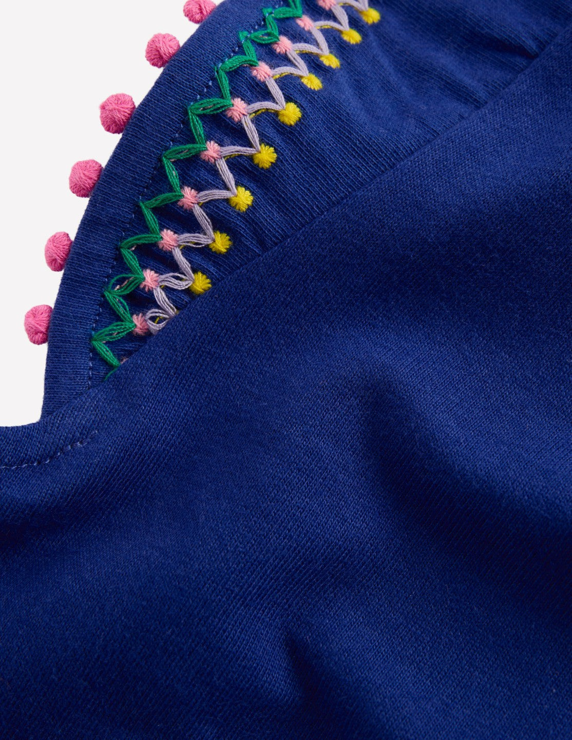Flutter Sleeve Trim Top-Starboard Blue / Boden us