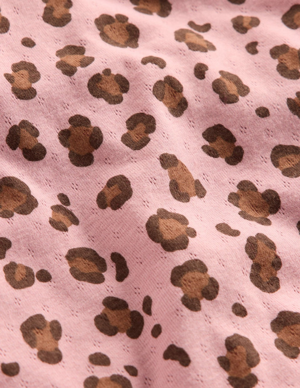 Long Sleeve Pointelle Top-Vintage Pink Leopard / Boden