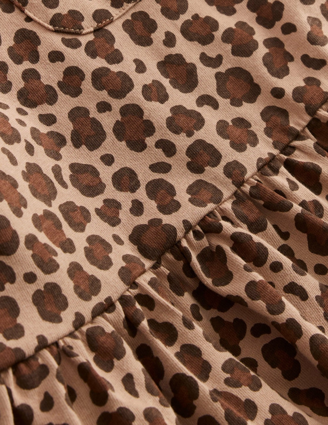 Short Sleeve Peplum Top-Partridge Brown Leopard Print / Boden Outlet