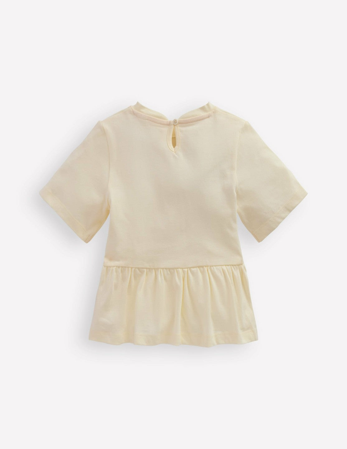 Short Sleeve Peplum Top-Soft Ivory / Boden