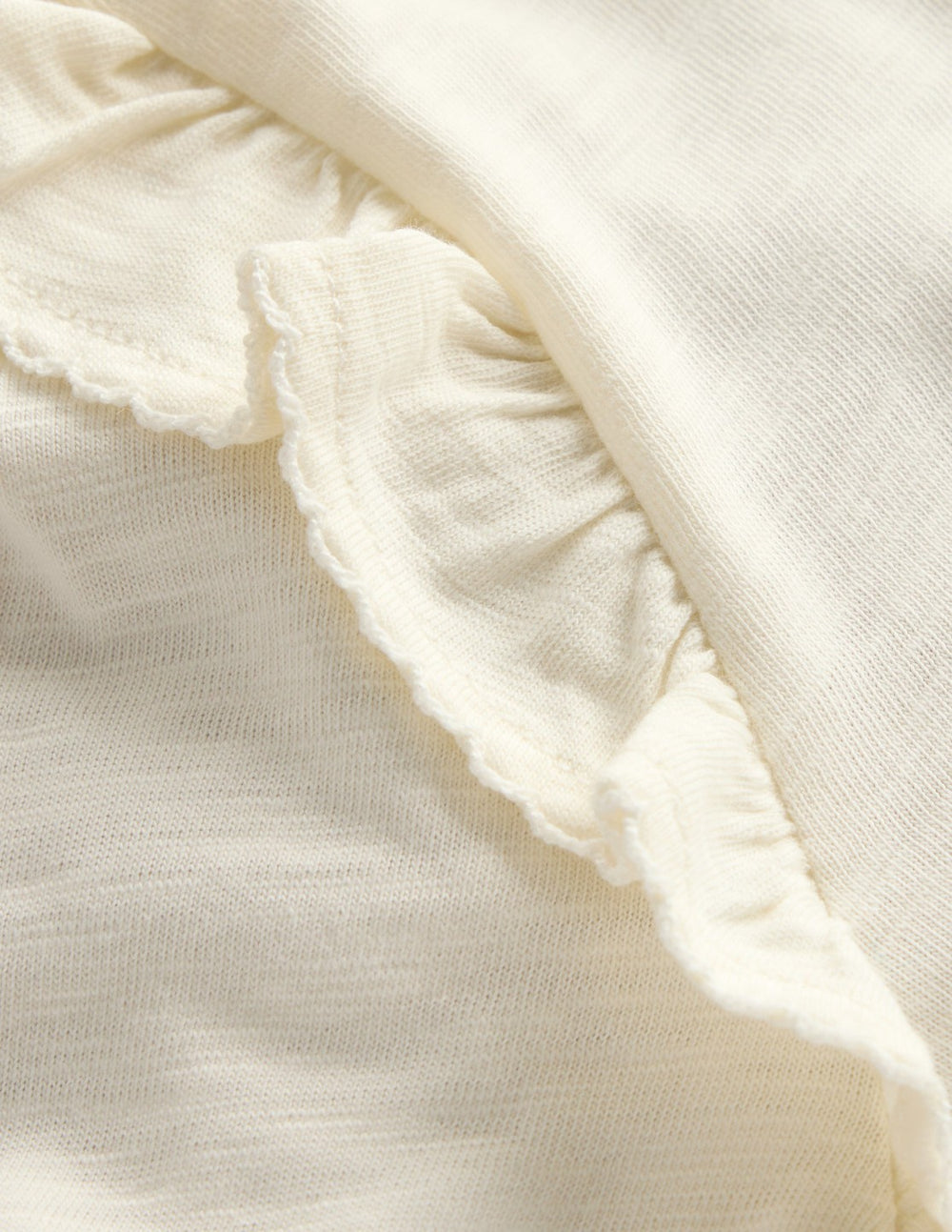 Frill Sleeve Slub Top-Soft Ivory / Boden Sale