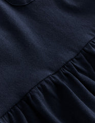 Short Sleeve Peplum Top-Navy Blazer (19-3923 TCX) / Boden Online