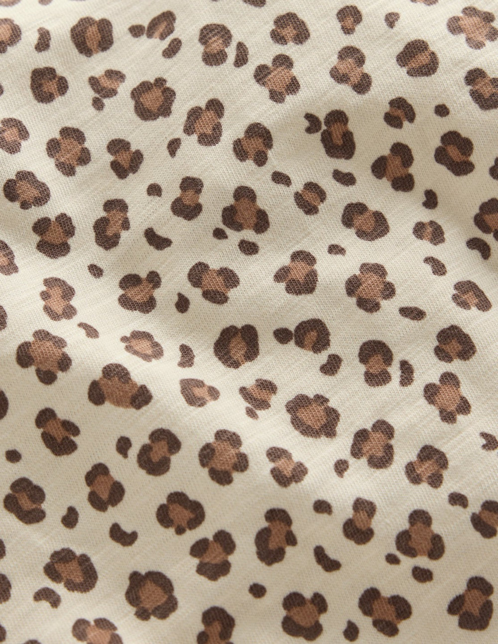Frill Sleeve Slub Top-Vanilla White Leopard / Boden Outlet