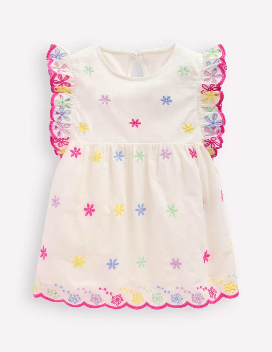 Fabric Mix Broderie Top-Coconut Milk / Boden On sale