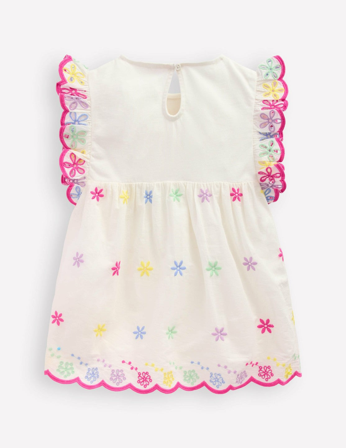 Fabric Mix Broderie Top-Coconut Milk / Boden On sale
