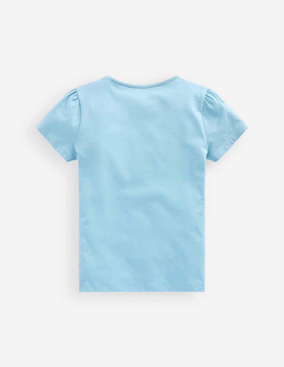 Puff Sleeve Superstitch Top-Blue Flower Bunches / Boden
