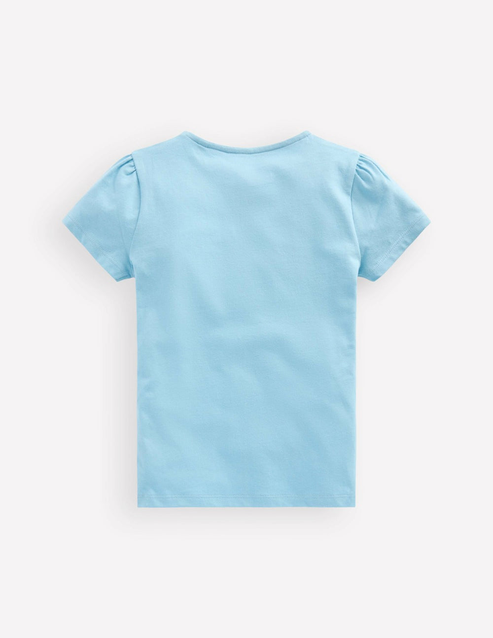Puff Sleeve Superstitch Top-Blue Flower Bunches / Boden