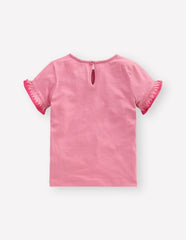 Ruffle Sleeve T-shirt-Polignac / Boden Online
