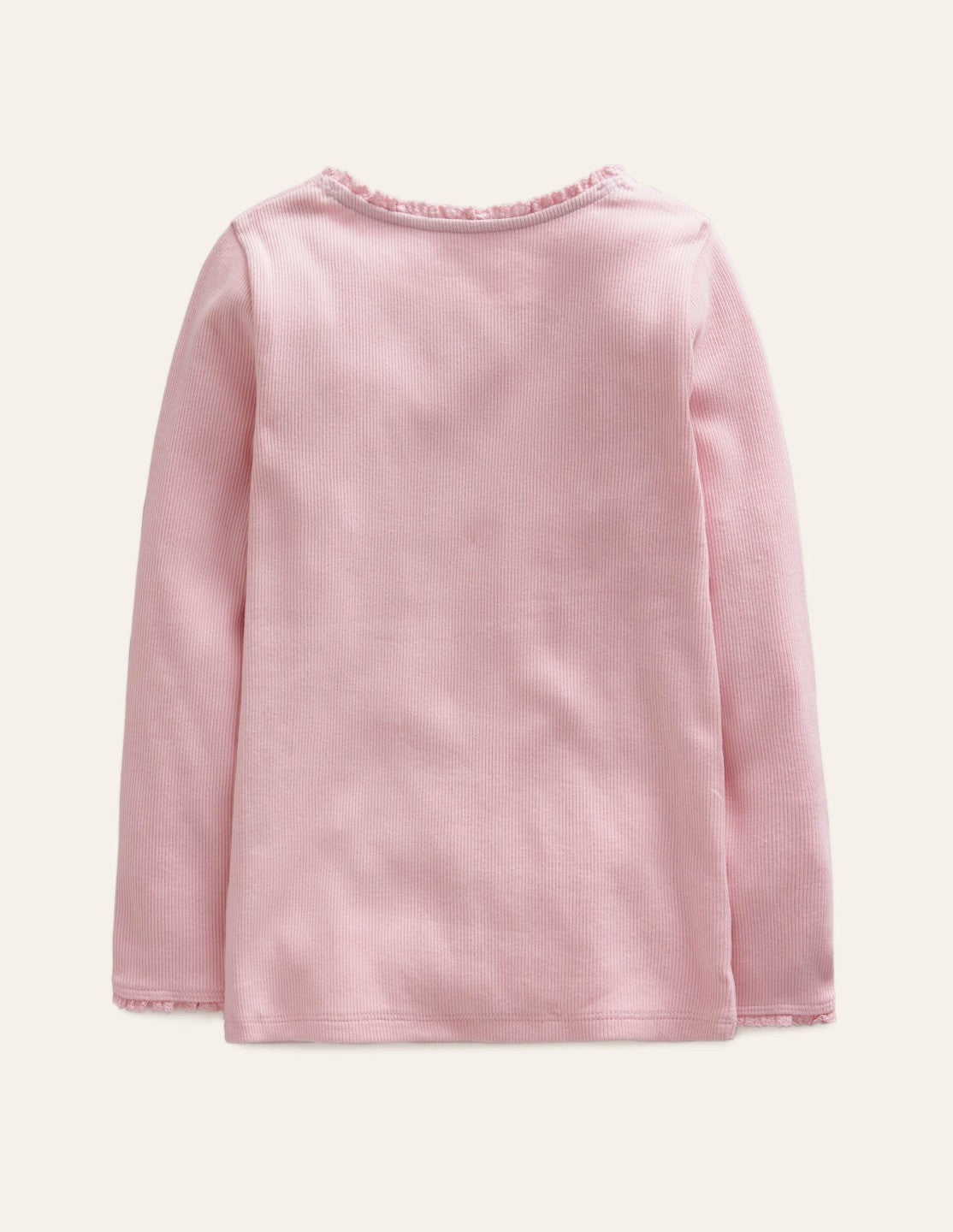 Ribbed Long Sleeve T-shirt-French Pink / Boden On sale