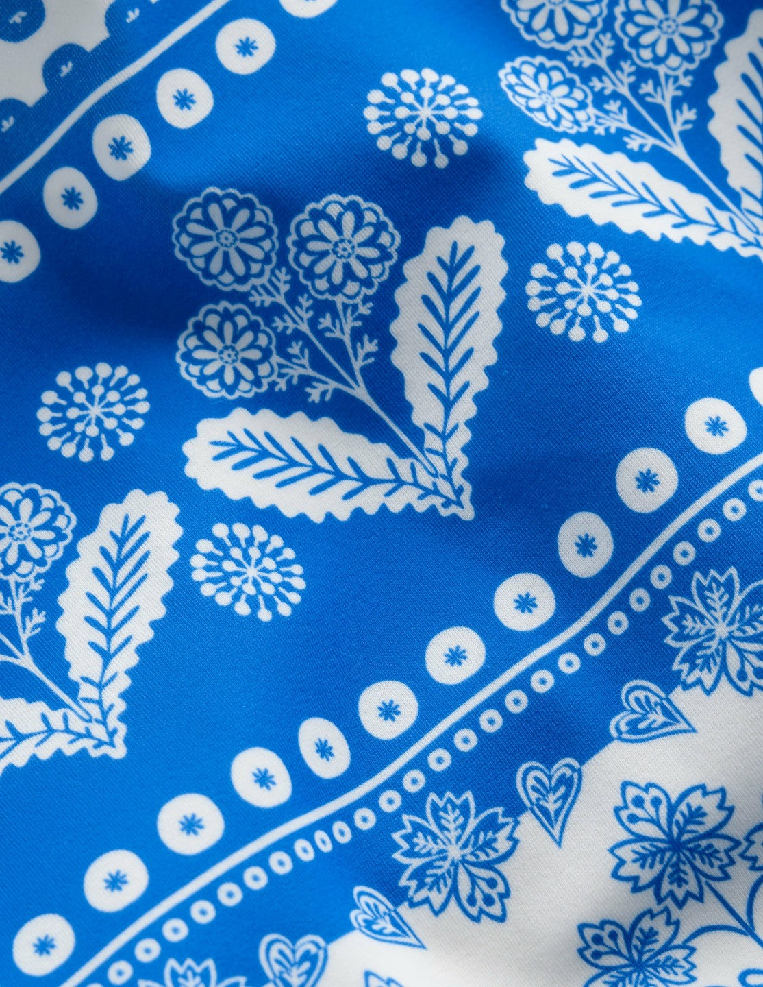 Sunsafe Patterned Rash Vest-Azure Blue Woodblock / Boden Sale